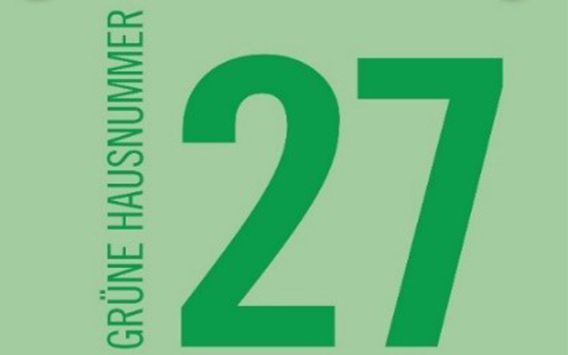 Grüne Hausnummer – noch bis Ende August bewerben